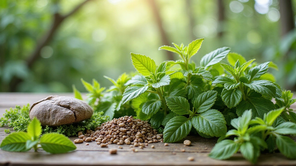 Piante ed erbe naturali che simboleggiano il benessere