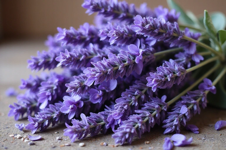 Fiori di lavanda appena raccolti pronti per la distillazione.